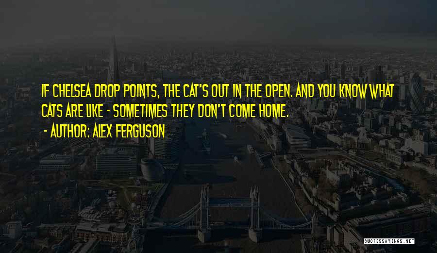 Alex Ferguson Quotes: If Chelsea Drop Points, The Cat's Out In The Open. And You Know What Cats Are Like - Sometimes They