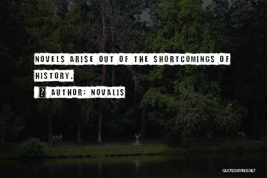 Novalis Quotes: Novels Arise Out Of The Shortcomings Of History.