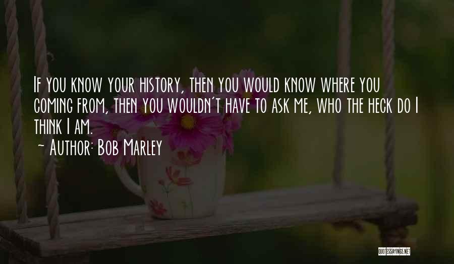 Bob Marley Quotes: If You Know Your History, Then You Would Know Where You Coming From, Then You Wouldn't Have To Ask Me,