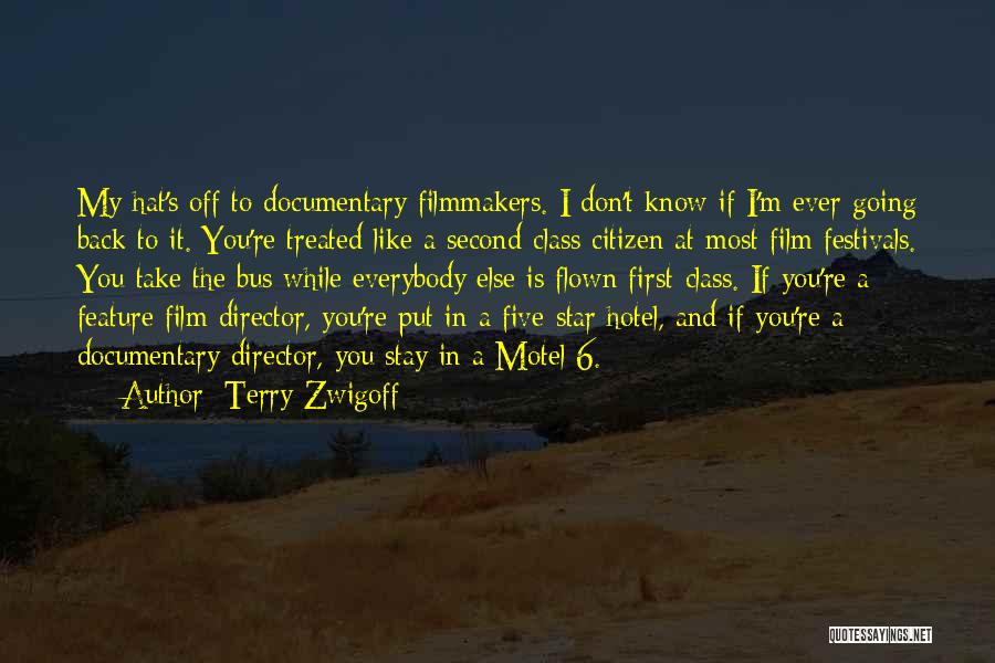 Terry Zwigoff Quotes: My Hat's Off To Documentary Filmmakers. I Don't Know If I'm Ever Going Back To It. You're Treated Like A