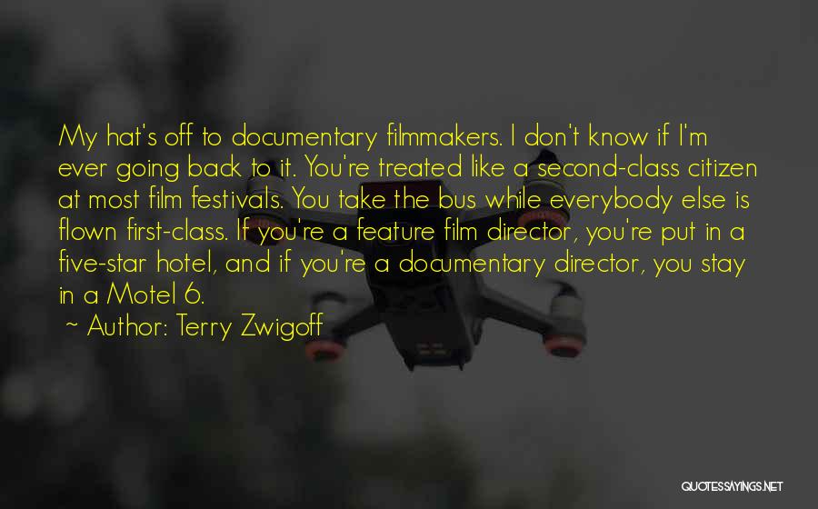 Terry Zwigoff Quotes: My Hat's Off To Documentary Filmmakers. I Don't Know If I'm Ever Going Back To It. You're Treated Like A