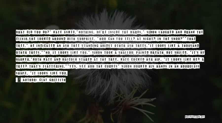 Clay Griffith Quotes: What Did You Do? Kate Asked.nothing. We're Inside The Wards. Simon Laughed And Drank The Elixir.she Looked Around With Surprise.