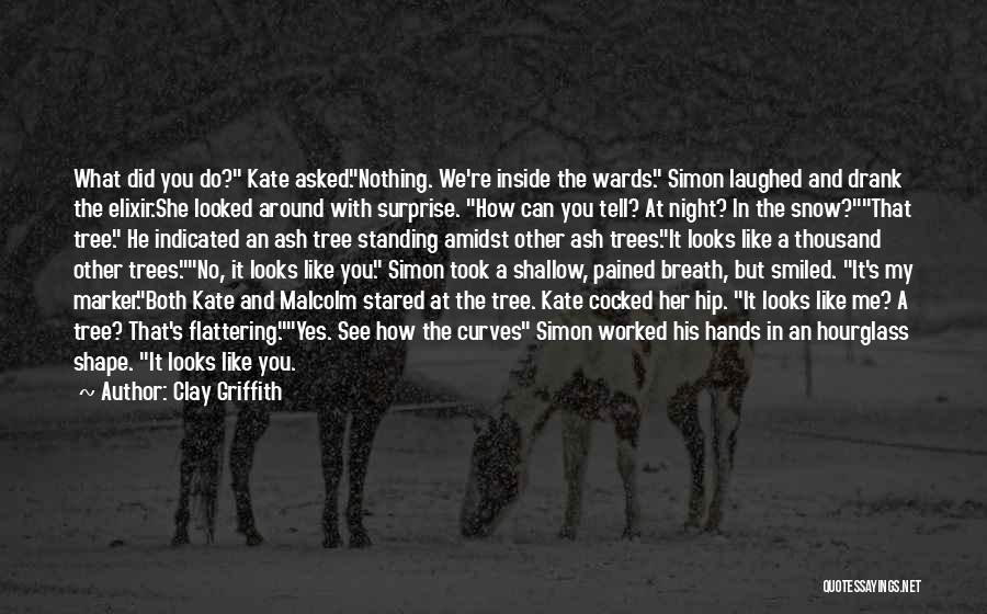 Clay Griffith Quotes: What Did You Do? Kate Asked.nothing. We're Inside The Wards. Simon Laughed And Drank The Elixir.she Looked Around With Surprise.