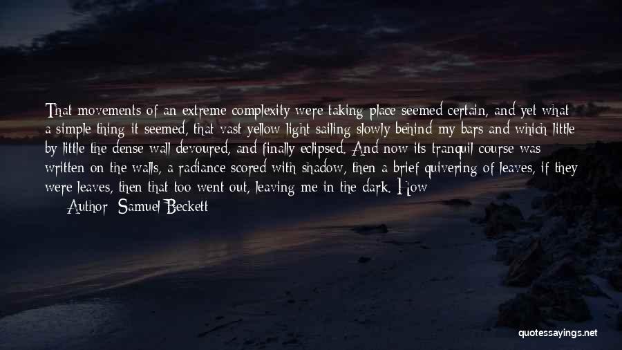 Samuel Beckett Quotes: That Movements Of An Extreme Complexity Were Taking Place Seemed Certain, And Yet What A Simple Thing It Seemed, That