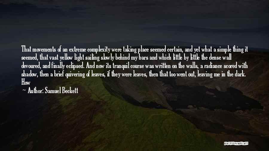 Samuel Beckett Quotes: That Movements Of An Extreme Complexity Were Taking Place Seemed Certain, And Yet What A Simple Thing It Seemed, That