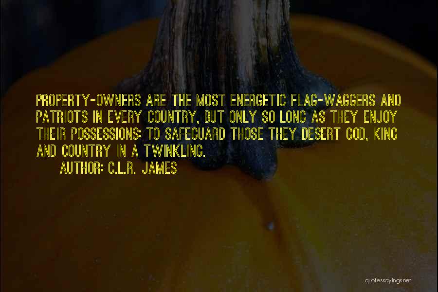 C.L.R. James Quotes: Property-owners Are The Most Energetic Flag-waggers And Patriots In Every Country, But Only So Long As They Enjoy Their Possessions: