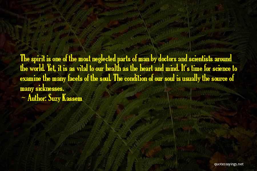 Suzy Kassem Quotes: The Spirit Is One Of The Most Neglected Parts Of Man By Doctors And Scientists Around The World. Yet, It