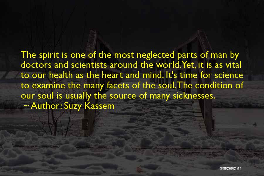 Suzy Kassem Quotes: The Spirit Is One Of The Most Neglected Parts Of Man By Doctors And Scientists Around The World. Yet, It