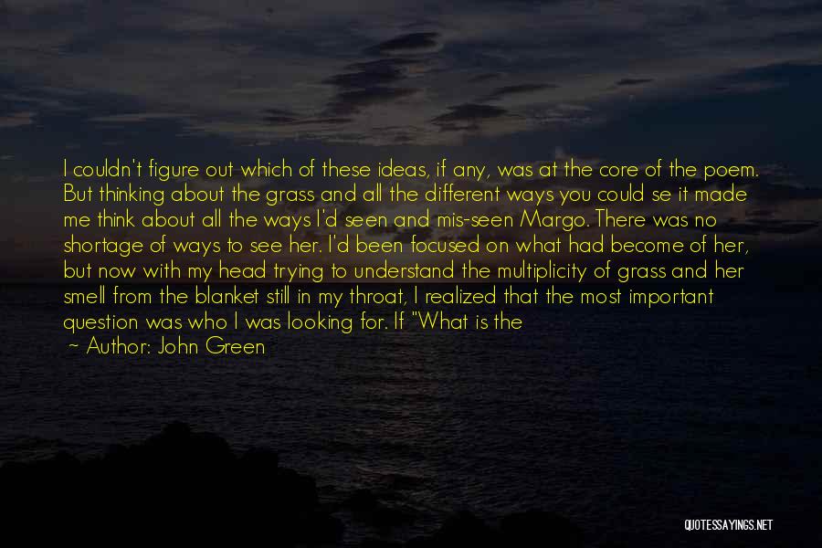 John Green Quotes: I Couldn't Figure Out Which Of These Ideas, If Any, Was At The Core Of The Poem. But Thinking About