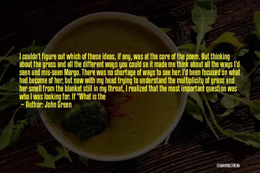 John Green Quotes: I Couldn't Figure Out Which Of These Ideas, If Any, Was At The Core Of The Poem. But Thinking About