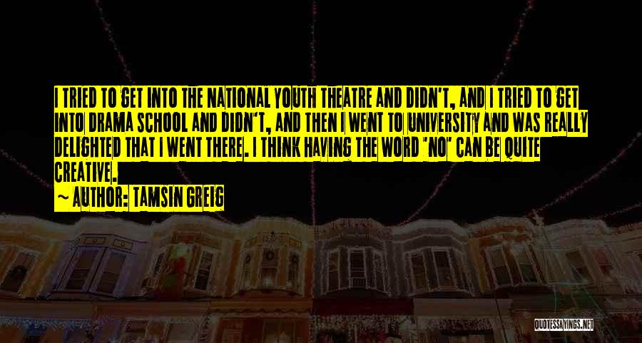 Tamsin Greig Quotes: I Tried To Get Into The National Youth Theatre And Didn't, And I Tried To Get Into Drama School And