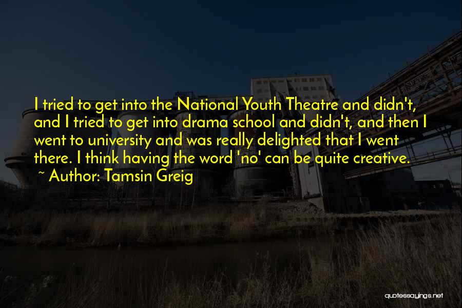 Tamsin Greig Quotes: I Tried To Get Into The National Youth Theatre And Didn't, And I Tried To Get Into Drama School And