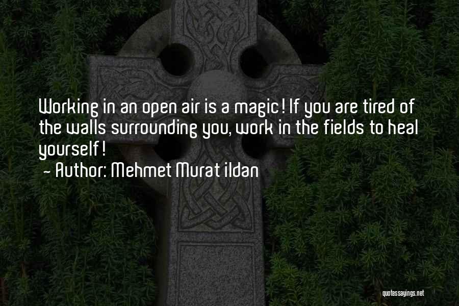 Mehmet Murat Ildan Quotes: Working In An Open Air Is A Magic! If You Are Tired Of The Walls Surrounding You, Work In The