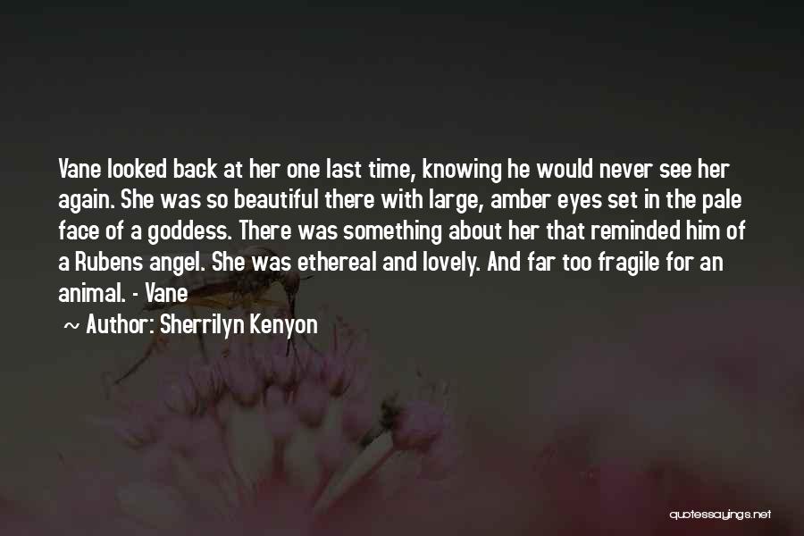 Sherrilyn Kenyon Quotes: Vane Looked Back At Her One Last Time, Knowing He Would Never See Her Again. She Was So Beautiful There