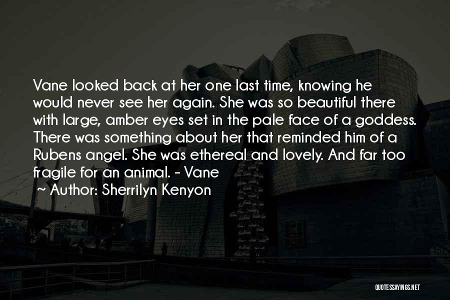 Sherrilyn Kenyon Quotes: Vane Looked Back At Her One Last Time, Knowing He Would Never See Her Again. She Was So Beautiful There