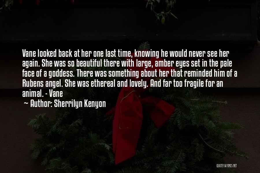 Sherrilyn Kenyon Quotes: Vane Looked Back At Her One Last Time, Knowing He Would Never See Her Again. She Was So Beautiful There