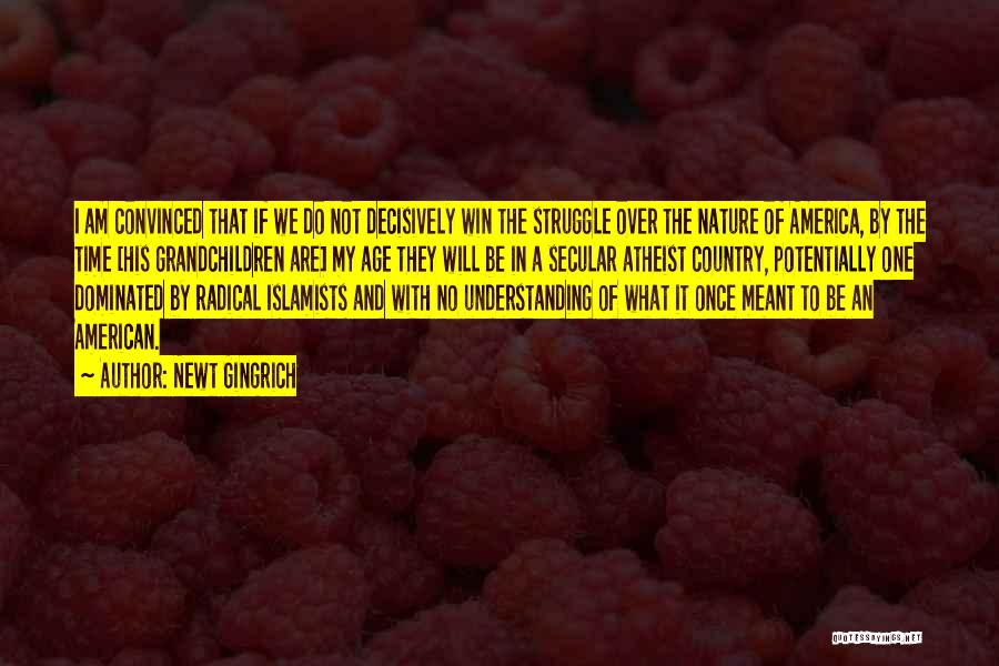 Newt Gingrich Quotes: I Am Convinced That If We Do Not Decisively Win The Struggle Over The Nature Of America, By The Time