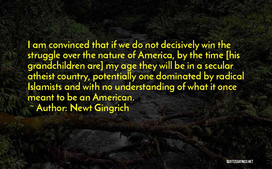 Newt Gingrich Quotes: I Am Convinced That If We Do Not Decisively Win The Struggle Over The Nature Of America, By The Time