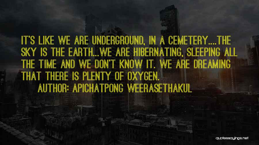 Apichatpong Weerasethakul Quotes: It's Like We Are Underground, In A Cemetery....the Sky Is The Earth...we Are Hibernating, Sleeping All The Time And We