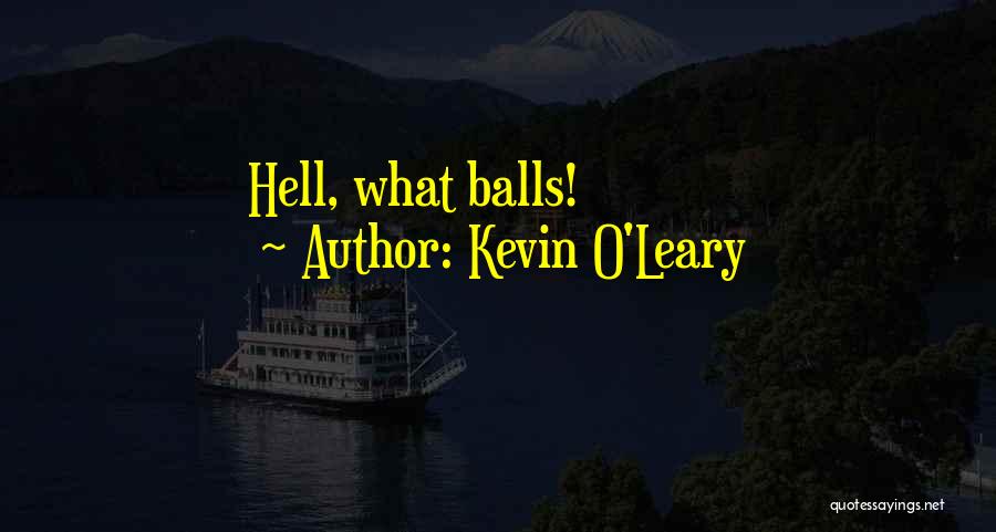 Kevin O'Leary Quotes: Hell, What Balls!