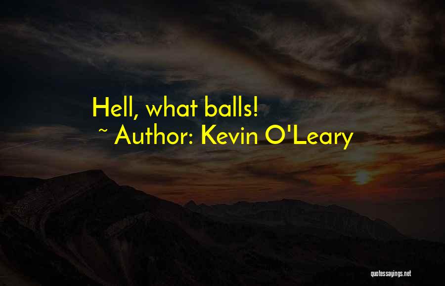 Kevin O'Leary Quotes: Hell, What Balls!