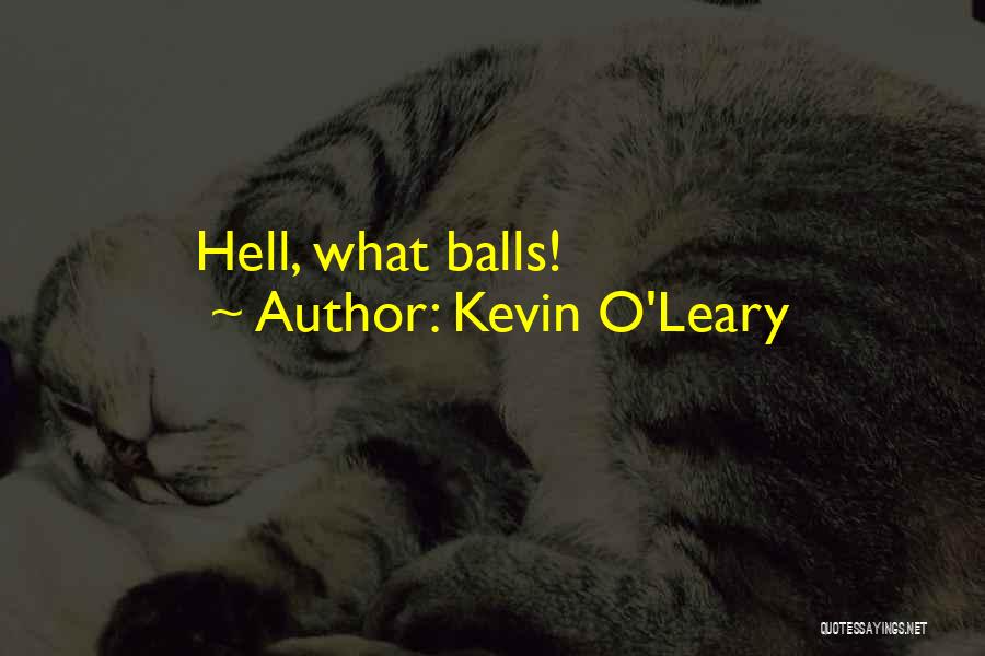 Kevin O'Leary Quotes: Hell, What Balls!