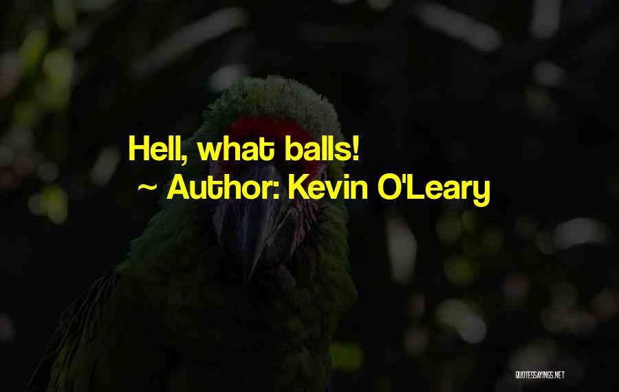 Kevin O'Leary Quotes: Hell, What Balls!