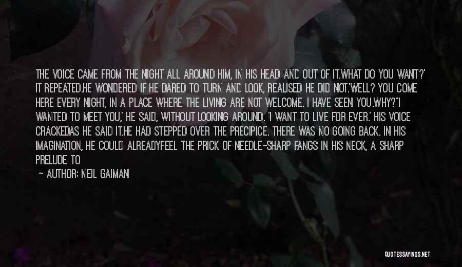 Neil Gaiman Quotes: The Voice Came From The Night All Around Him, In His Head And Out Of It.what Do You Want?' It