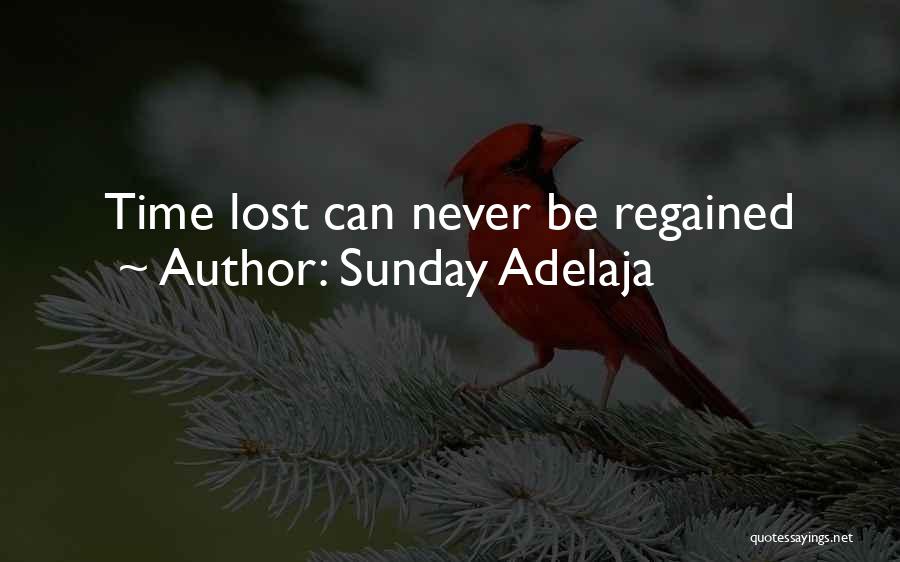 Sunday Adelaja Quotes: Time Lost Can Never Be Regained