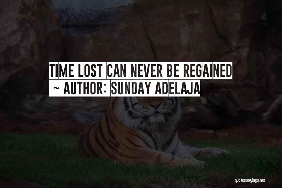 Sunday Adelaja Quotes: Time Lost Can Never Be Regained