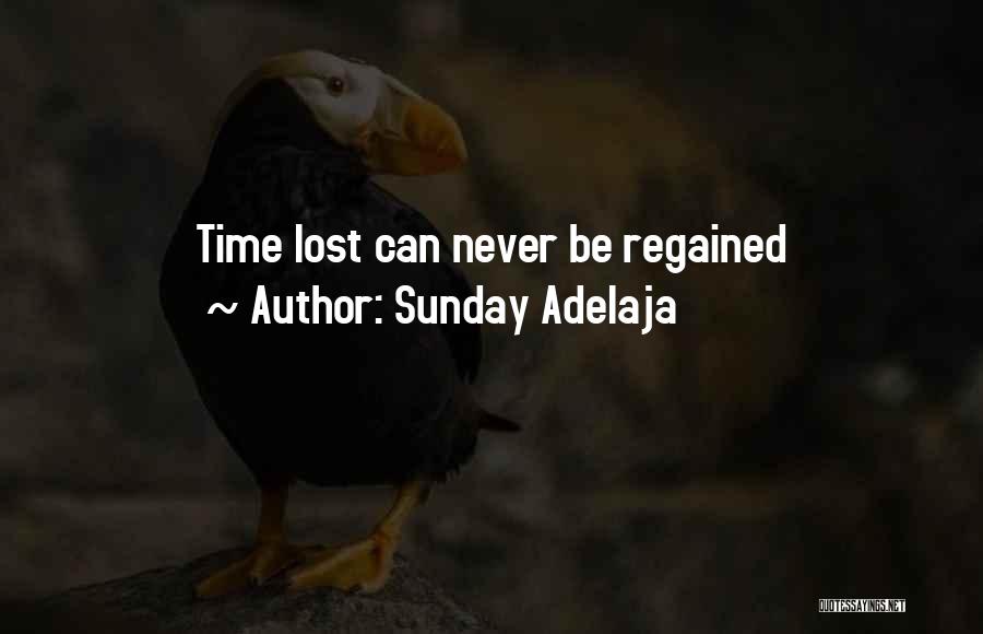 Sunday Adelaja Quotes: Time Lost Can Never Be Regained