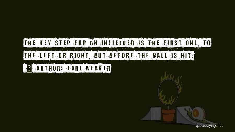 Earl Weaver Quotes: The Key Step For An Infielder Is The First One, To The Left Or Right, But Before The Ball Is