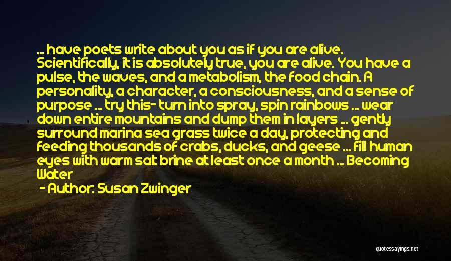 Susan Zwinger Quotes: ... Have Poets Write About You As If You Are Alive. Scientifically, It Is Absolutely True, You Are Alive. You