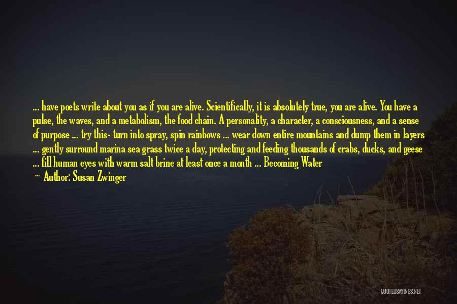 Susan Zwinger Quotes: ... Have Poets Write About You As If You Are Alive. Scientifically, It Is Absolutely True, You Are Alive. You