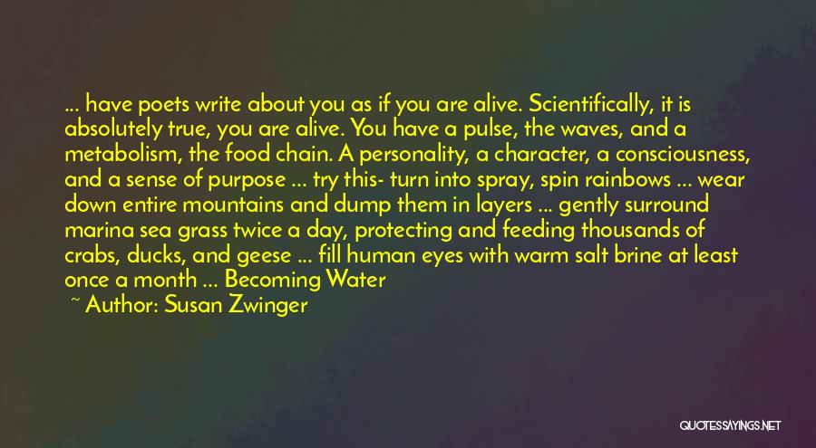 Susan Zwinger Quotes: ... Have Poets Write About You As If You Are Alive. Scientifically, It Is Absolutely True, You Are Alive. You