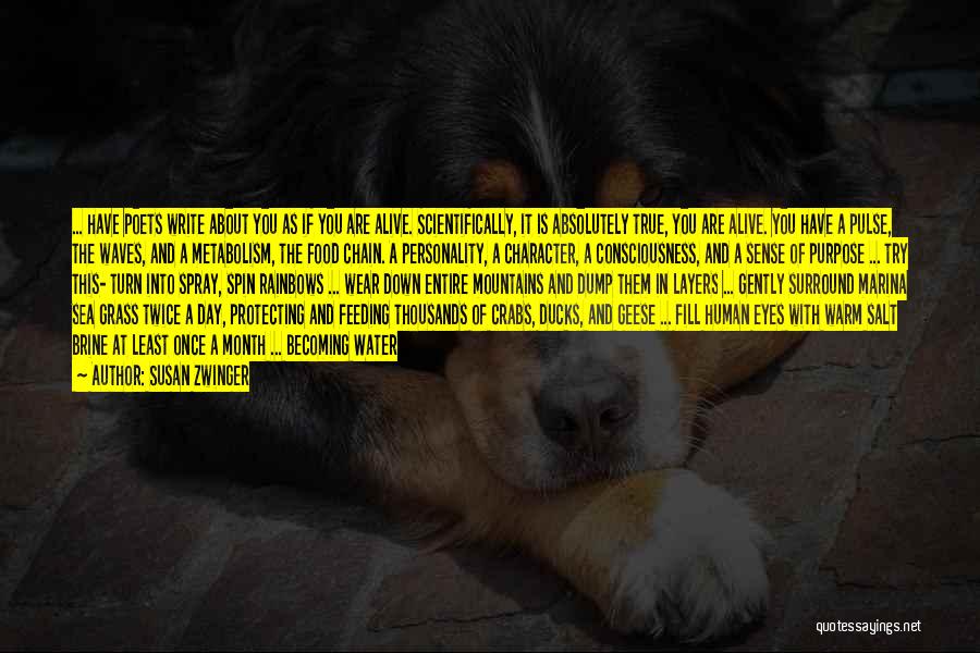 Susan Zwinger Quotes: ... Have Poets Write About You As If You Are Alive. Scientifically, It Is Absolutely True, You Are Alive. You