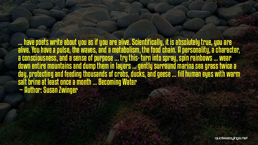 Susan Zwinger Quotes: ... Have Poets Write About You As If You Are Alive. Scientifically, It Is Absolutely True, You Are Alive. You