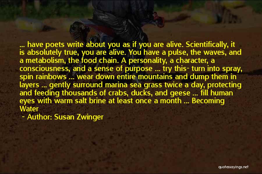 Susan Zwinger Quotes: ... Have Poets Write About You As If You Are Alive. Scientifically, It Is Absolutely True, You Are Alive. You