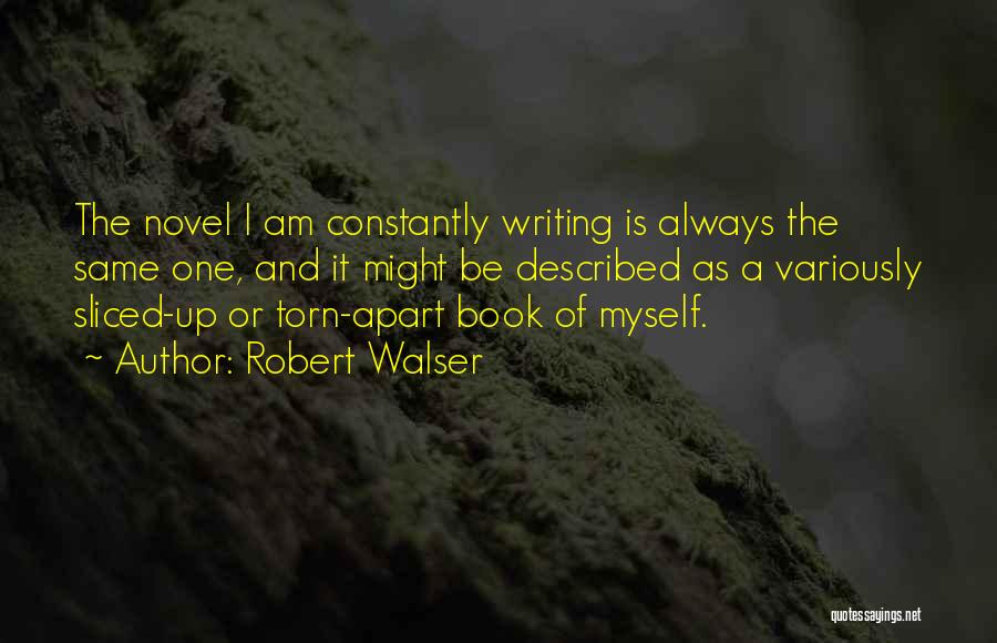 Robert Walser Quotes: The Novel I Am Constantly Writing Is Always The Same One, And It Might Be Described As A Variously Sliced-up