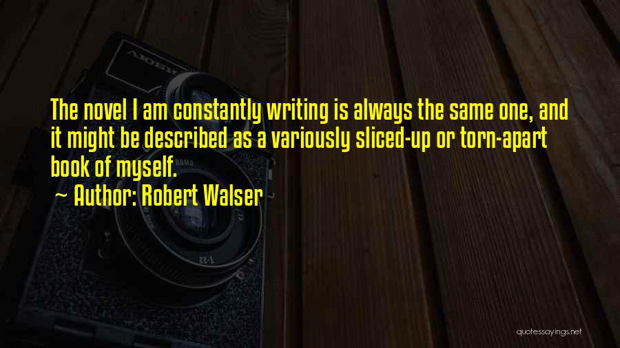 Robert Walser Quotes: The Novel I Am Constantly Writing Is Always The Same One, And It Might Be Described As A Variously Sliced-up