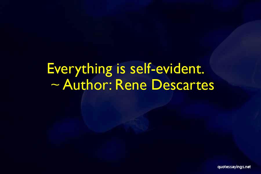 Rene Descartes Quotes: Everything Is Self-evident.