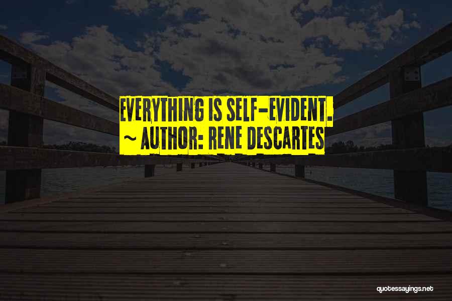 Rene Descartes Quotes: Everything Is Self-evident.