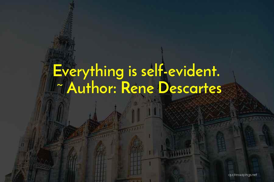 Rene Descartes Quotes: Everything Is Self-evident.