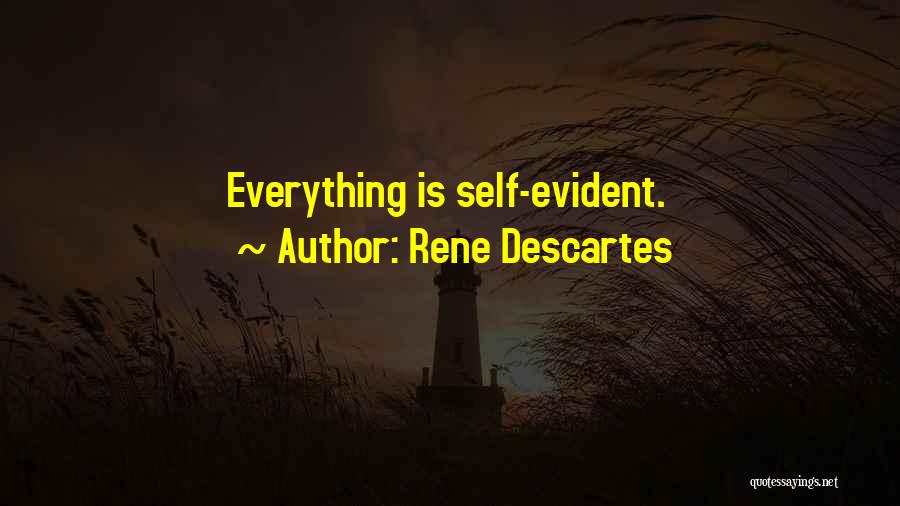 Rene Descartes Quotes: Everything Is Self-evident.