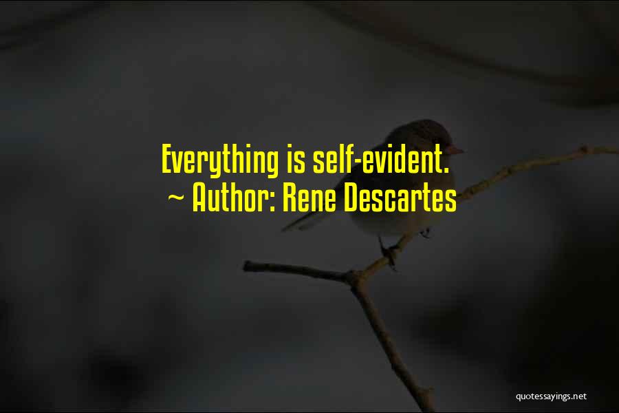 Rene Descartes Quotes: Everything Is Self-evident.