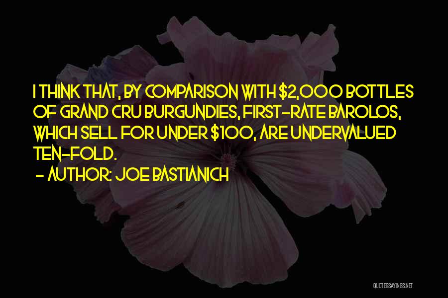 Joe Bastianich Quotes: I Think That, By Comparison With $2,000 Bottles Of Grand Cru Burgundies, First-rate Barolos, Which Sell For Under $100, Are