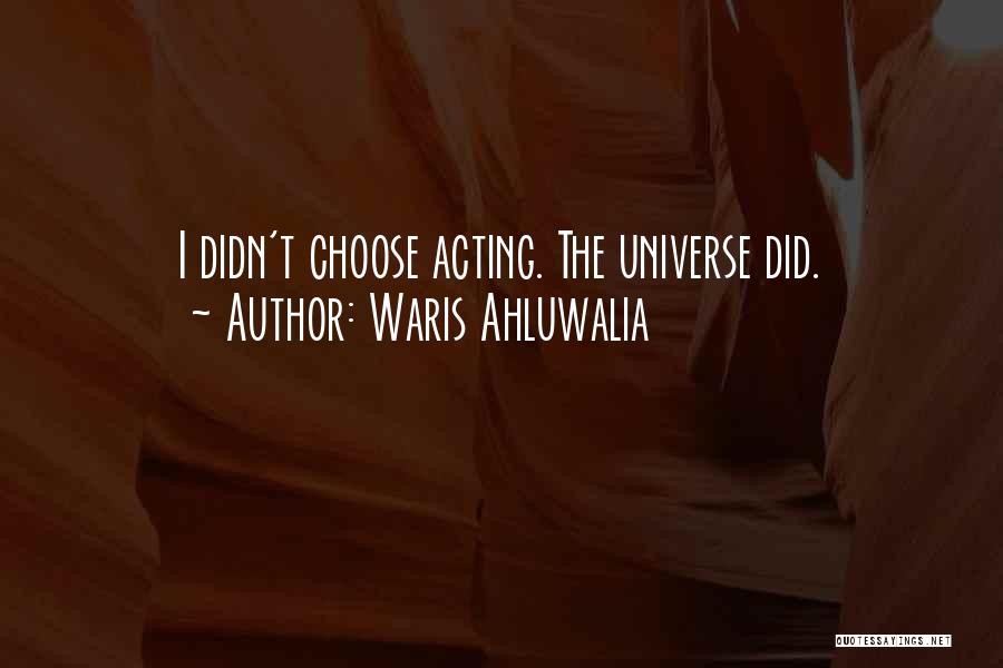 Waris Ahluwalia Quotes: I Didn't Choose Acting. The Universe Did.