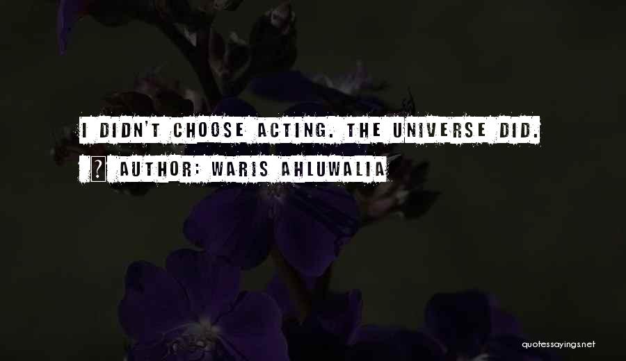 Waris Ahluwalia Quotes: I Didn't Choose Acting. The Universe Did.