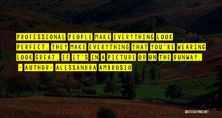 Alessandra Ambrosio Quotes: Professional People Make Everything Look Perfect, They Make Everything That You're Wearing Look Great, If It's In A Picture Or