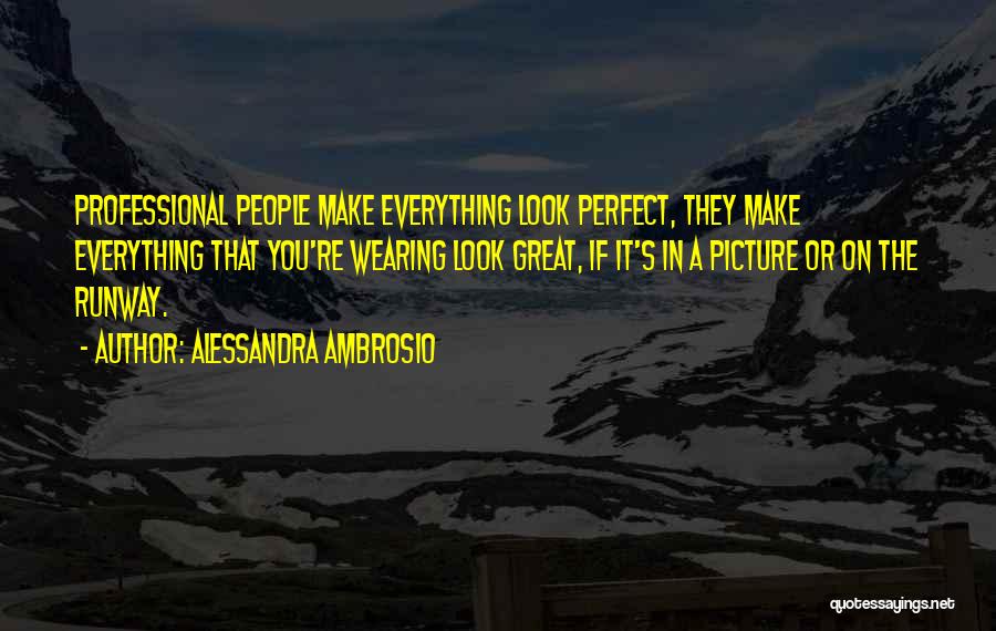 Alessandra Ambrosio Quotes: Professional People Make Everything Look Perfect, They Make Everything That You're Wearing Look Great, If It's In A Picture Or